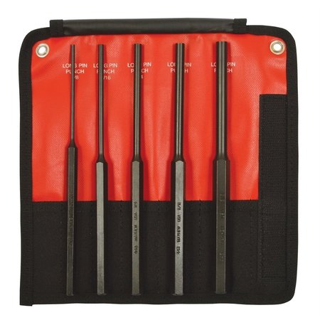 Mayhew 5 Pc. Extra Long Pin Punch Kit 62065